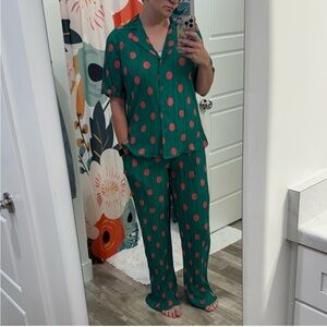 NWOT DRESSED IN LALA - Dream So Big Satin Plisse Set